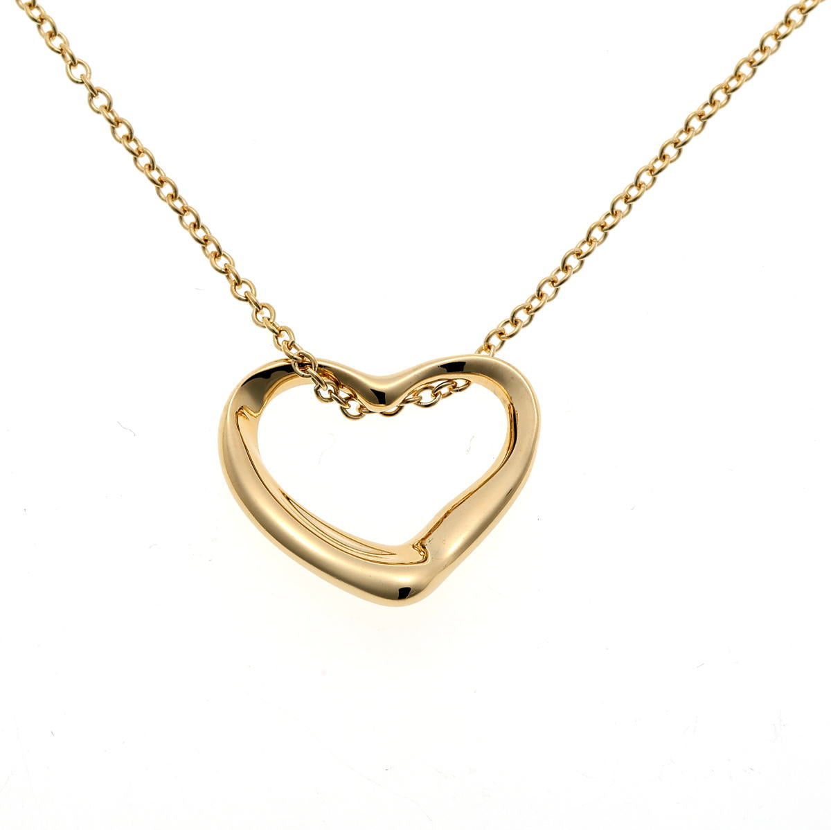 Tiffany & Co. ティファニー エルサ・ペレッティ オープンハート ネックレス - イエローゴールド 750YG 2510177