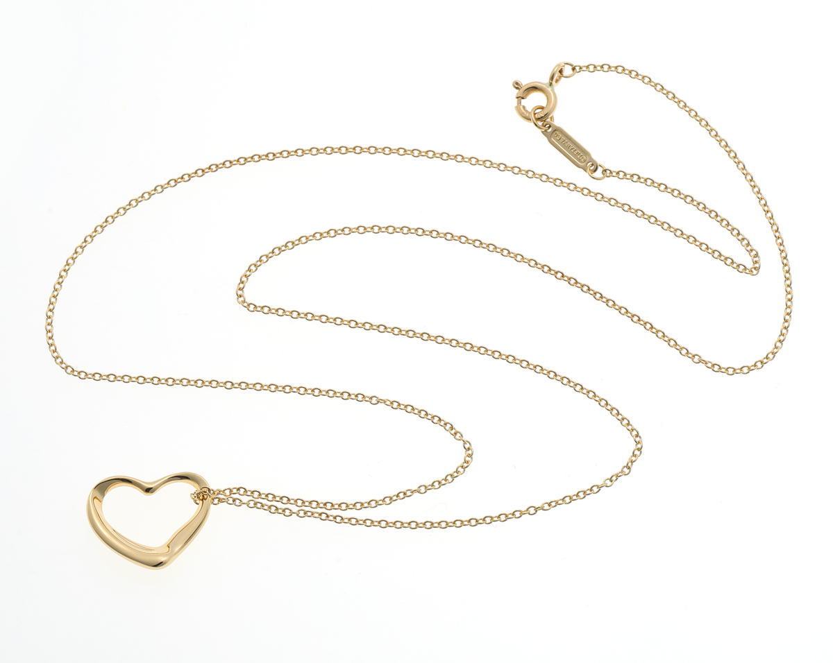 Tiffany & Co. ティファニー エルサ・ペレッティ オープンハート ネックレス - イエローゴールド 750YG 2510177
