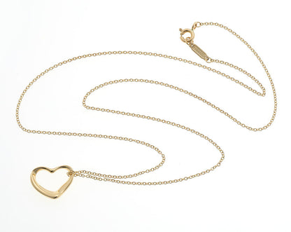 Tiffany & Co. ティファニー エルサ・ペレッティ オープンハート ネックレス - イエローゴールド 750YG 2510177