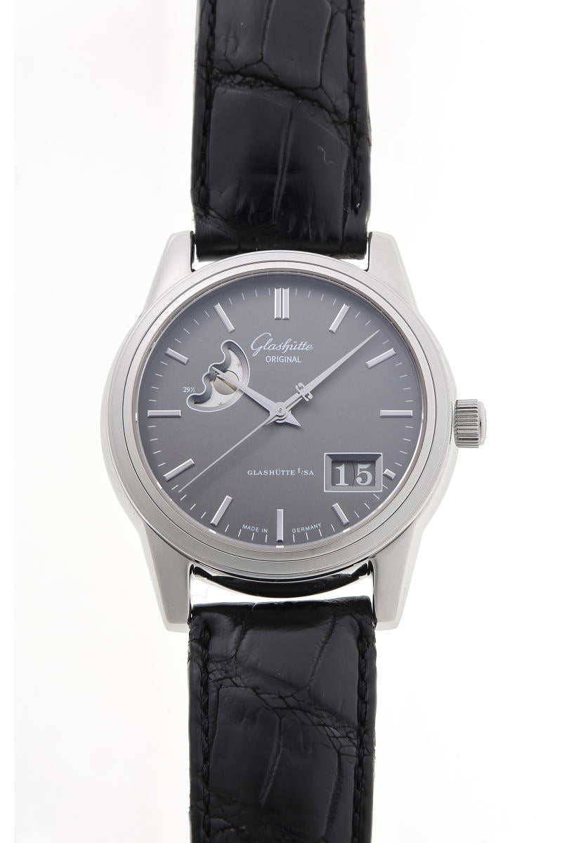 GLASHUTTE ORIGINAL グラスヒュッテオリジナル セネタ パノラマデイト ムーンフェイズ オートマチック Cal.GUB39-41 1-39-41-14-22-04 SS メンズ 時計 2510190