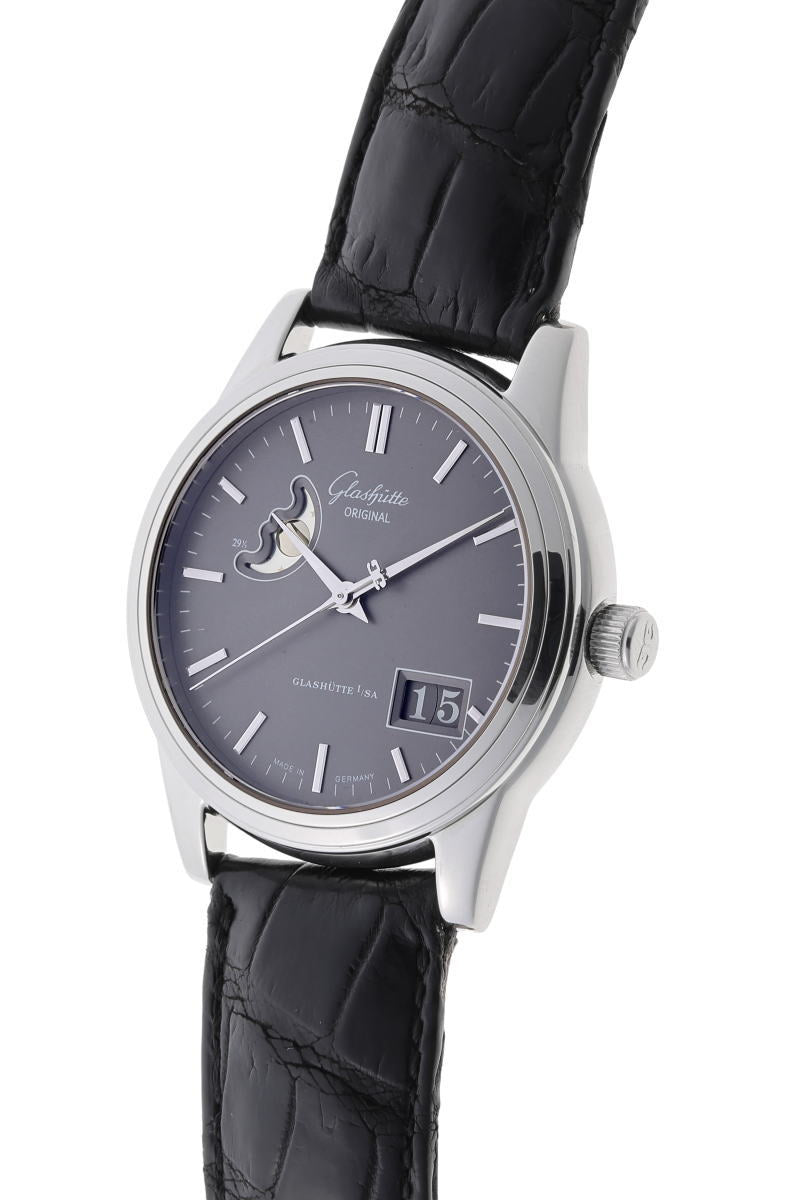 GLASHUTTE ORIGINAL グラスヒュッテオリジナル セネタ パノラマデイト ムーンフェイズ オートマチック Cal.GUB39-41 1-39-41-14-22-04 SS メンズ 時計 2510190