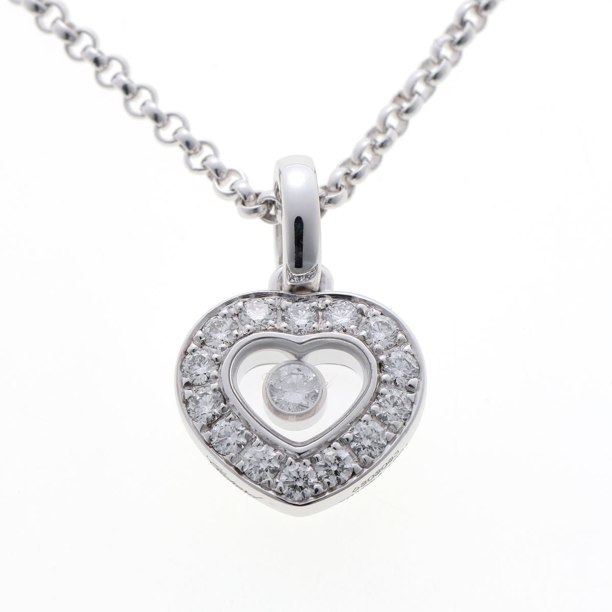 Chopard ショパール ハッピーダイヤモンド ハート ネックレス 79/1084-1001 ホワイトゴールド 750WG 2510206