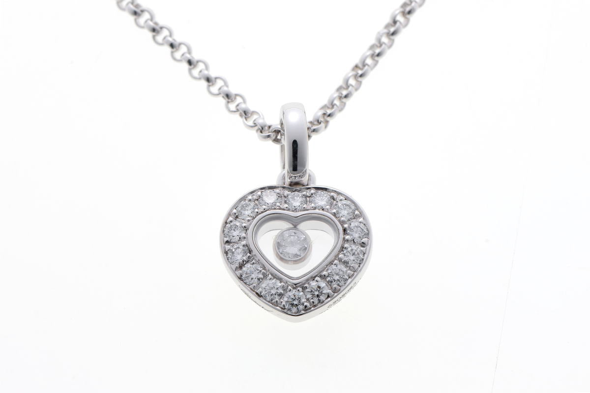 Chopard ショパール ハッピーダイヤモンド ハート ネックレス 79/1084-1001 ホワイトゴールド 750WG 2510206