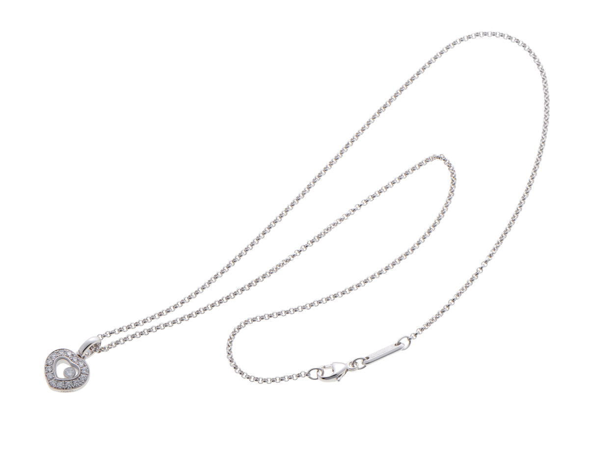 Chopard ショパール ハッピーダイヤモンド ハート ネックレス 79/1084-1001 ホワイトゴールド 750WG 2510206