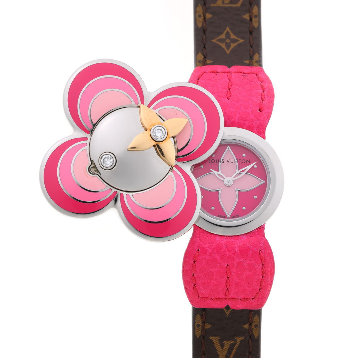 Louis Vuitton ルイヴィトン ヴィヴィエンヌ ビジュ シークレット クォーツ　※訳あり品 Q1K0J0 SS レディース 時計 2510214