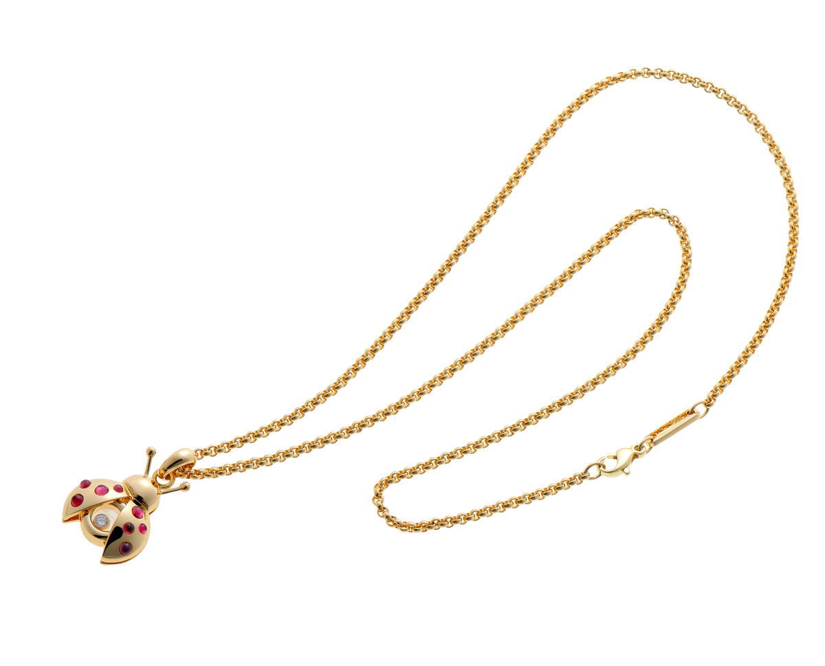 Chopard ショパール ハッピーダイヤモンド てんとう虫 ネックレス 2186 イエローゴールド 750YG 2510223