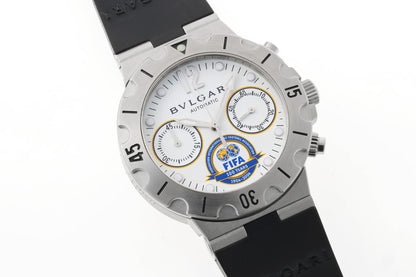 BVLGARI ブルガリ ディアゴノ スクーバ クロノグラフ オートマチック FIFA限定 SCB38S SS メンズ 時計 2510229