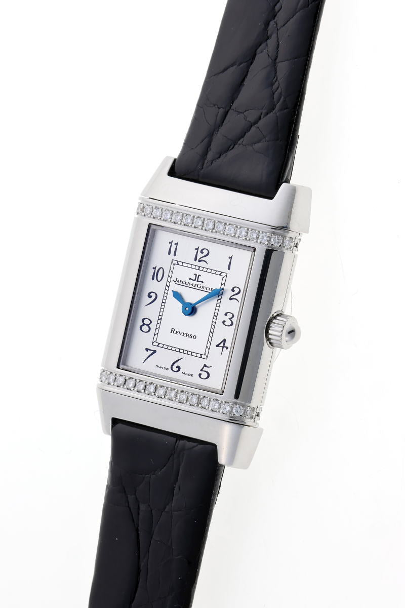 JAEGER-LECOULTRE ジャガールクルト レベルソ フローラル ダイヤ クォーツ Q2658420 / 265.8.08 SS レディース 時計 2510241