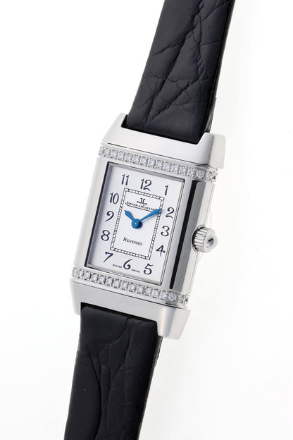 JAEGER-LECOULTRE ジャガールクルト レベルソ フローラル ダイヤ クォーツ Q2658420 / 265.8.08 SS レディース 時計 2510241