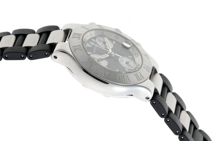 Cartier カルティエ マスト21 クロノスカフ クォーツ W10125U2 SS / ラバー メンズ 時計 2510255