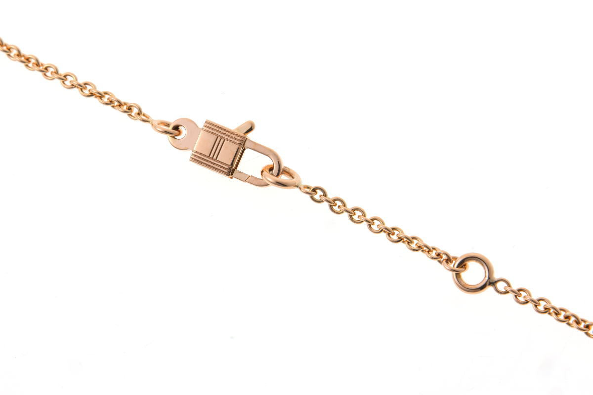 HERMES エルメス アミュレット ケリー カデナ ペンダント ネックレス H121332B 00 ピンクゴールド 750PG 2510278