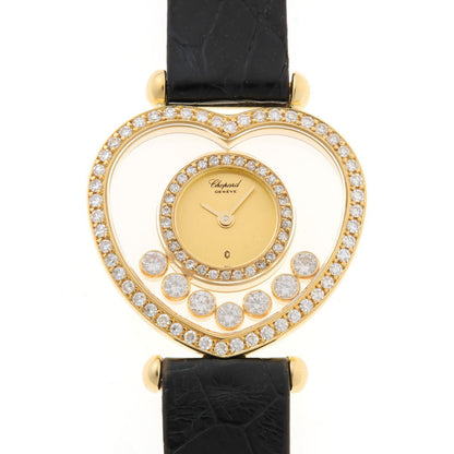 Chopard ショパール ハッピーダイヤモンド ハート 7Pダイヤ クォーツ 20/4516-0001 750YG レディース 時計 2510284