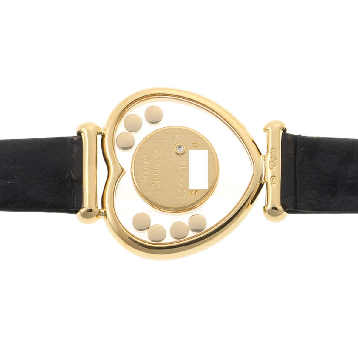 Chopard ショパール ハッピーダイヤモンド ハート 7Pダイヤ クォーツ 20/4516-0001 750YG レディース 時計 2510284