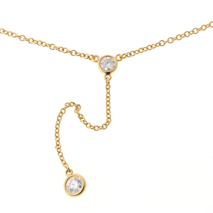 Tiffany & Co. ティファニー バイザヤード ドロップ 2Pダイヤ ネックレス - イエローゴールド 750YG 2510286
