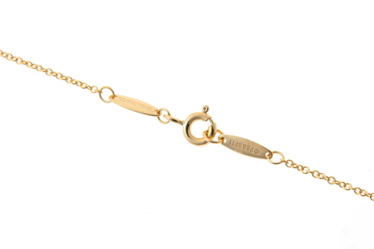 Tiffany & Co. ティファニー バイザヤード ドロップ 2Pダイヤ ネックレス - イエローゴールド 750YG 2510286