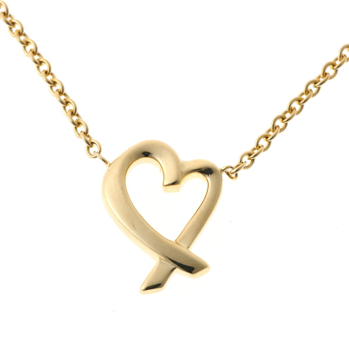 Tiffany & Co. ティファニー パロマピカソ ラビングハート ネックレス - イエローゴールド 750YG 2510287