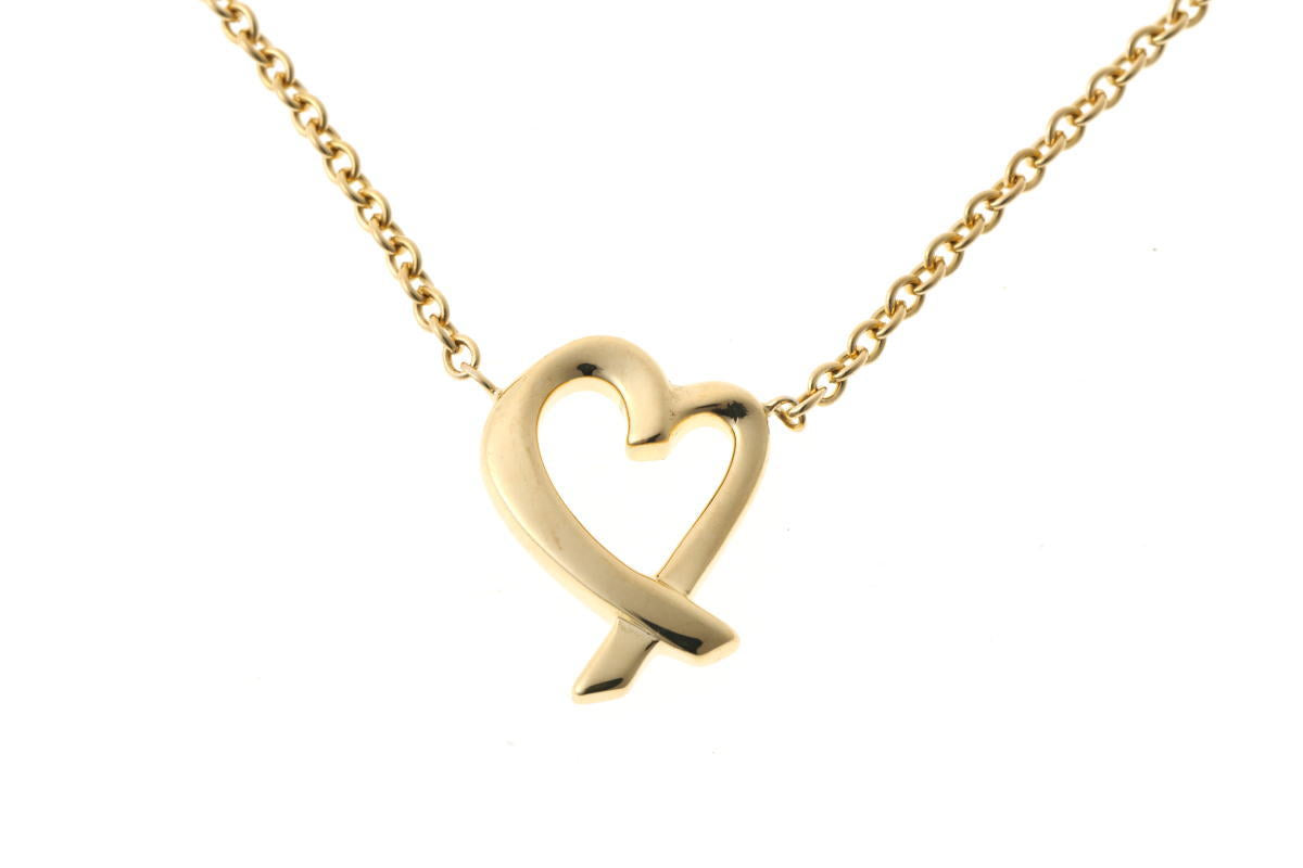 Tiffany & Co. ティファニー パロマピカソ ラビングハート ネックレス - イエローゴールド 750YG 2510287