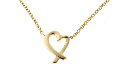 Tiffany & Co. ティファニー パロマピカソ ラビングハート ネックレス - イエローゴールド 750YG 2510287
