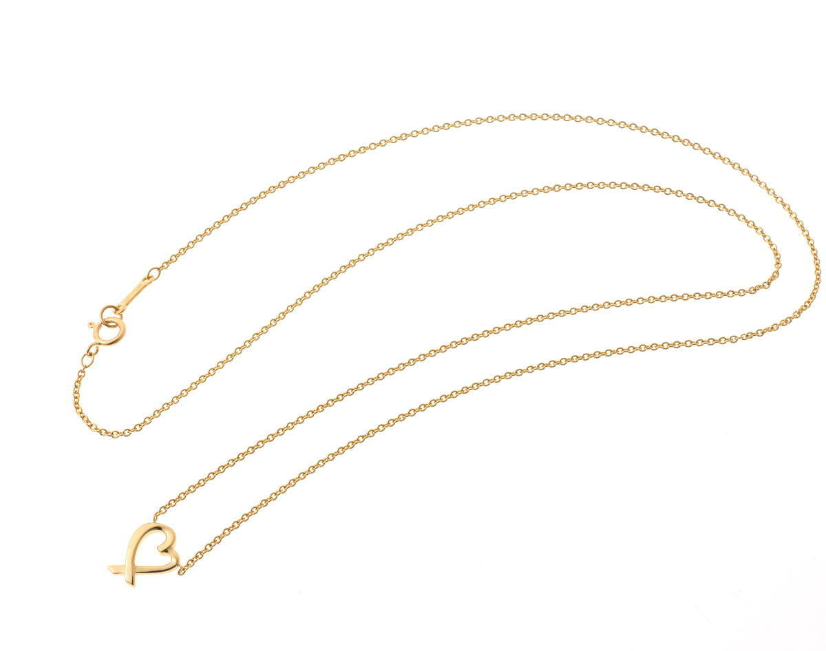 Tiffany & Co. ティファニー パロマピカソ ラビングハート ネックレス - イエローゴールド 750YG 2510287