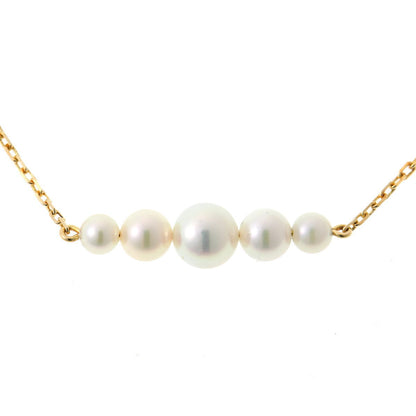 MIKIMOTO ミキモト パール　5P ネックレス - イエローゴールド K18YG 2510289