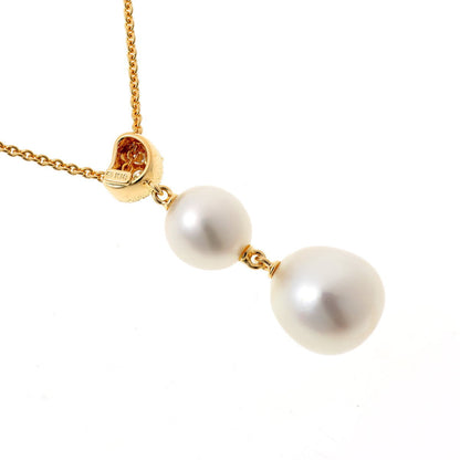 MIKIMOTO ミキモト バロックパール ダイヤ ネックレス - イエローゴールド K18YG 2510290