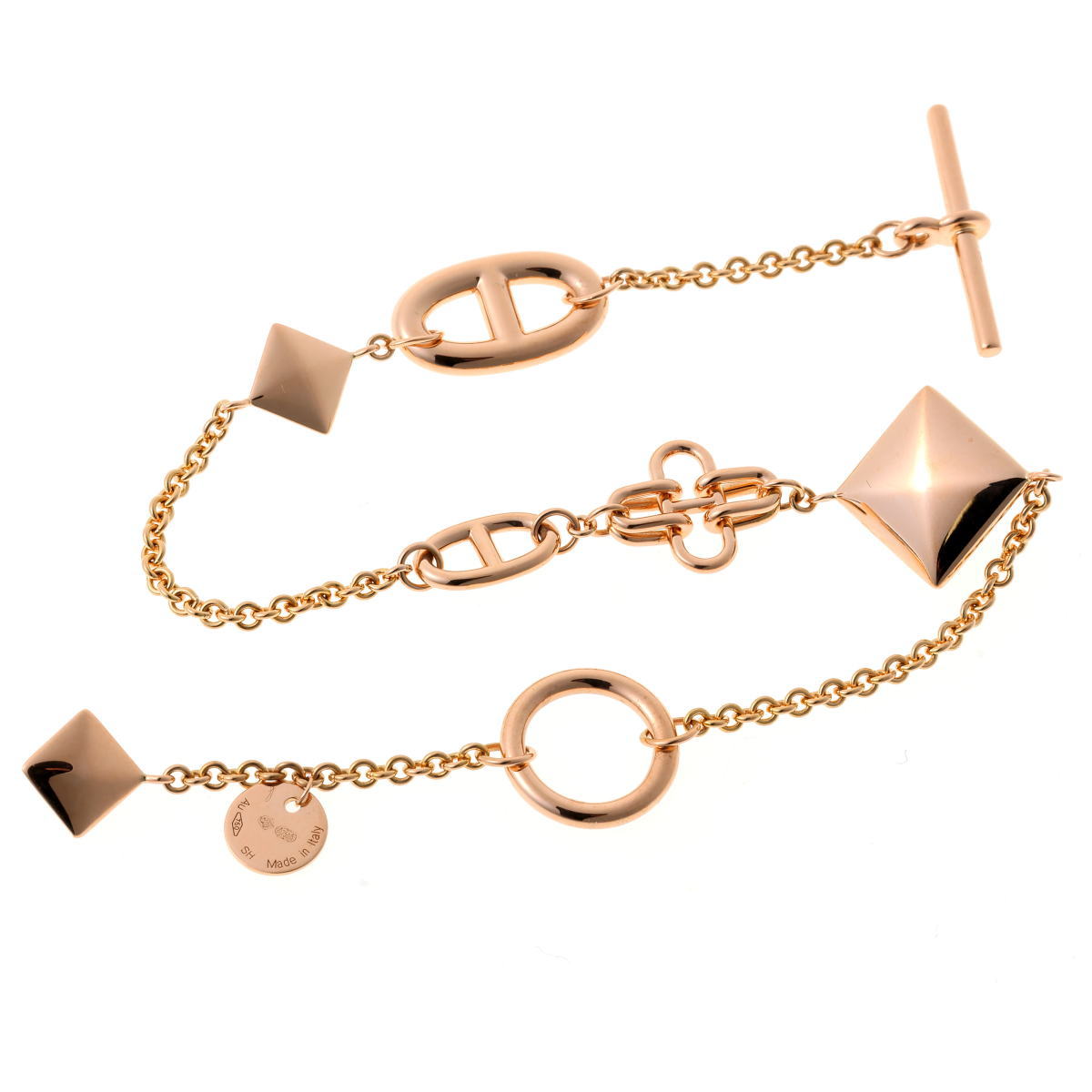HERMES エルメス ロンド マルチ ブレスレット - ピンクゴールド 750PG 2510291