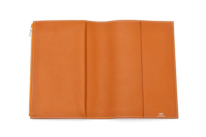 HERMES エルメス ノートカバー EAジップ A5サイズ トゴ　オレンジ / ゴールド 2520007