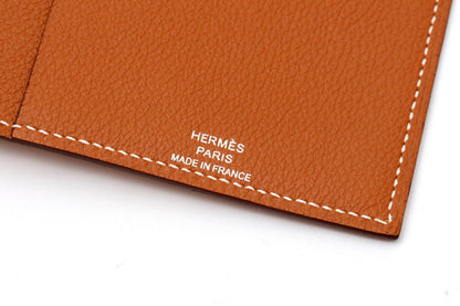 HERMES エルメス ノートカバー EAジップ A5サイズ トゴ　オレンジ / ゴールド 2520007