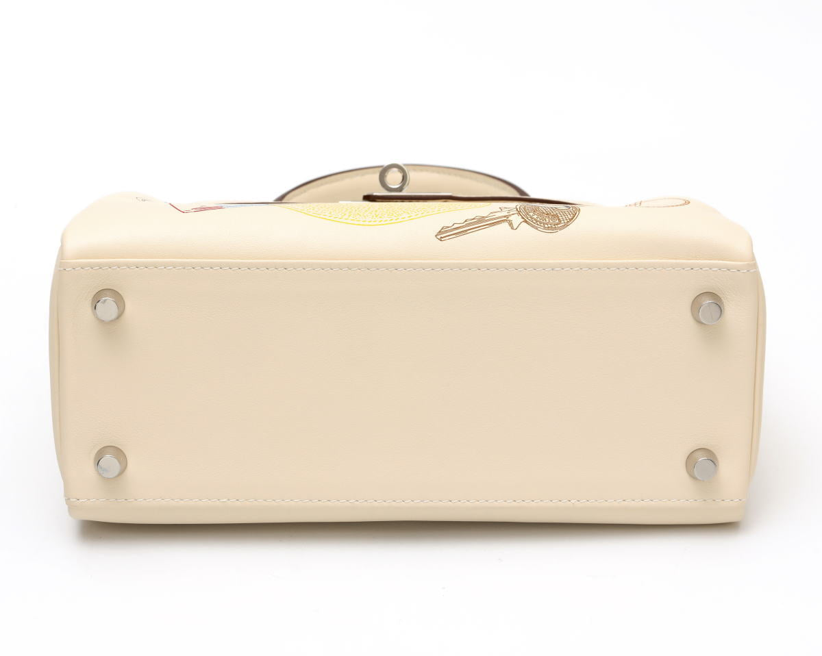 HERMES エルメス ケリー 25 イン＆アウト シルバー金具 ハンドバッグ U刻印 ヴォースイフト ナタ - 2520009