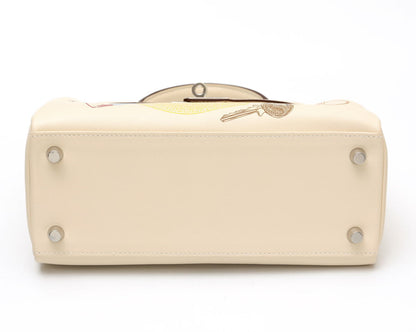 HERMES エルメス ケリー 25 イン＆アウト シルバー金具 ハンドバッグ U刻印 ヴォースイフト ナタ - 2520009
