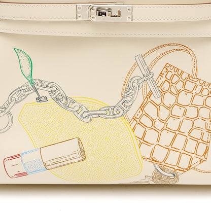 HERMES エルメス ケリー 25 イン＆アウト シルバー金具 ハンドバッグ U刻印 ヴォースイフト ナタ - 2520009