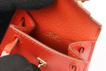 HERMES エルメス ケリードール ゴールド金具 Z刻印 バッグチャーム サンギーヌ ナタ ローズサクラ キャラメル タデラクト シェブルミゾル - 2520011