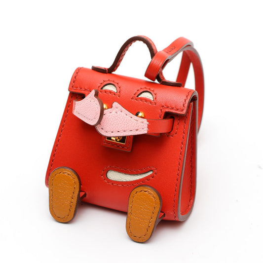 HERMES エルメス ケリードール ゴールド金具 Z刻印 バッグチャーム サンギーヌ ナタ ローズサクラ キャラメル タデラクト シェブルミゾル - 2520011