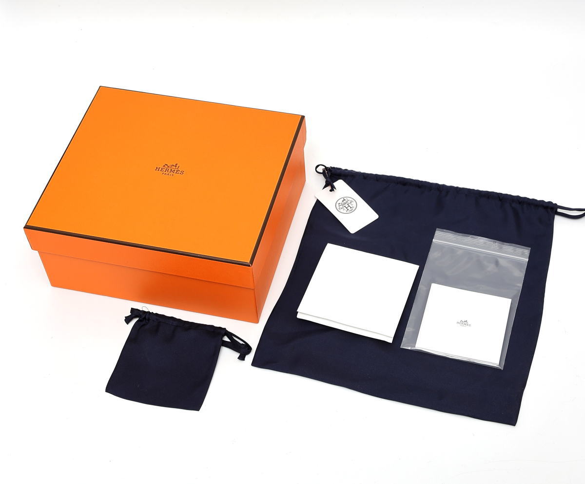 HERMES エルメス ロウリス・ルリ ミニ レオパード ショルダーバッグ ハラコ オフホワイト / ネイビー - 2520013