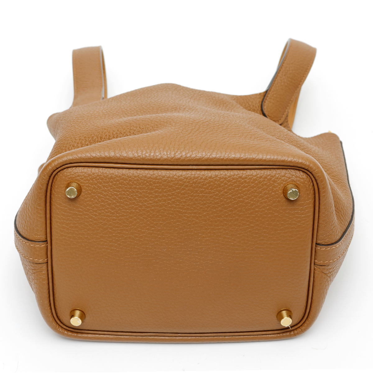 HERMES エルメス ピコタンロック 18 PM エクラ ゴールド金具 ハンドバッグ トリヨンクレマンス / ヴォースイフト アルザン / ビスキュイ - 2520027