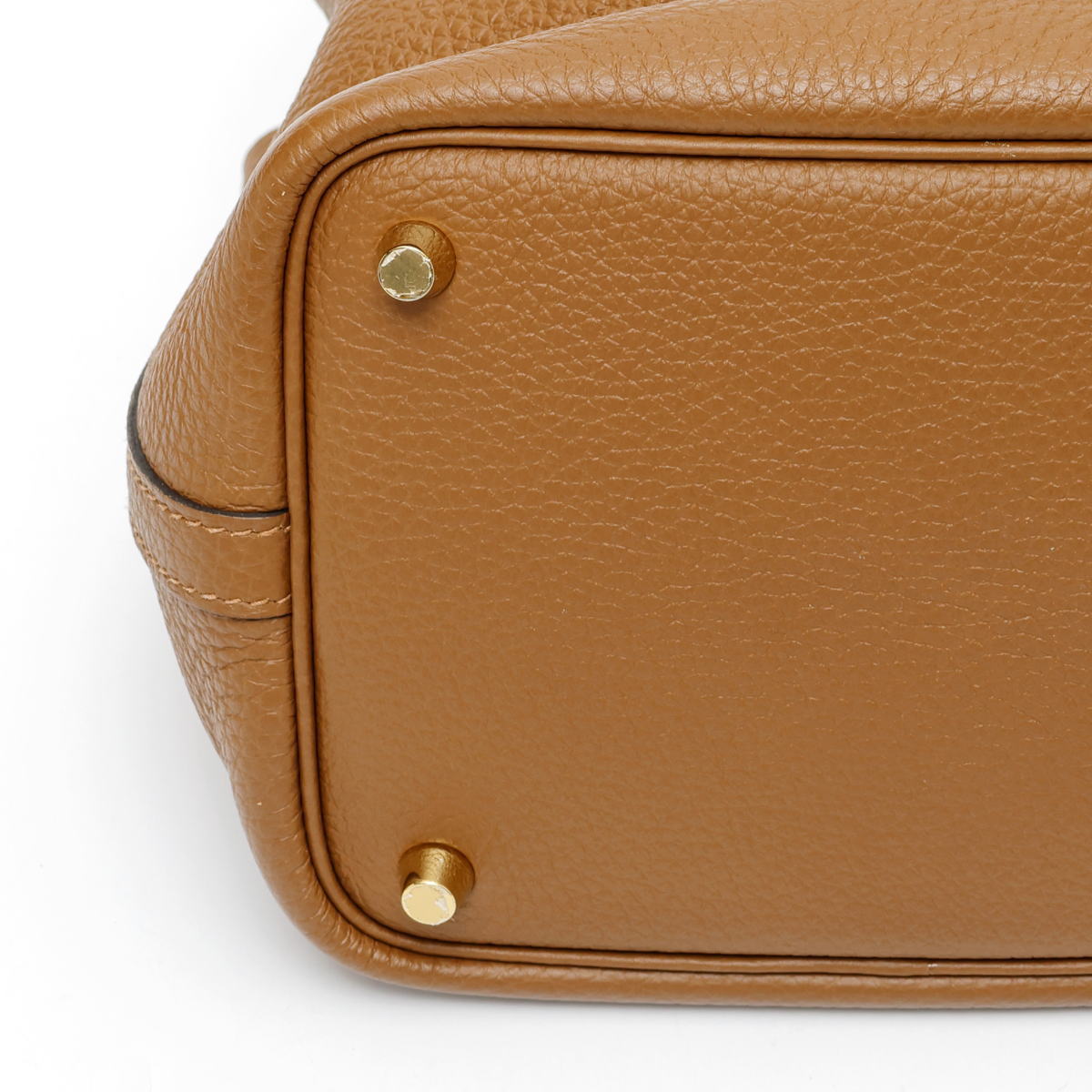 HERMES エルメス ピコタンロック 18 PM エクラ ゴールド金具 ハンドバッグ トリヨンクレマンス / ヴォースイフト アルザン / ビスキュイ - 2520027