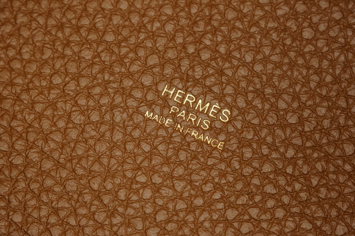 HERMES エルメス ピコタンロック 18 PM エクラ ゴールド金具 ハンドバッグ トリヨンクレマンス / ヴォースイフト アルザン / ビスキュイ - 2520027
