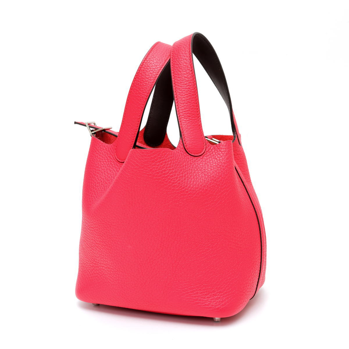 HERMES エルメス ピコタンロック 18 PM エクラ シルバー金具 ハンドバッグ トリヨンクレマンス / ヴォースイフト フランボワーズ / ルージュセリエ - 2520028