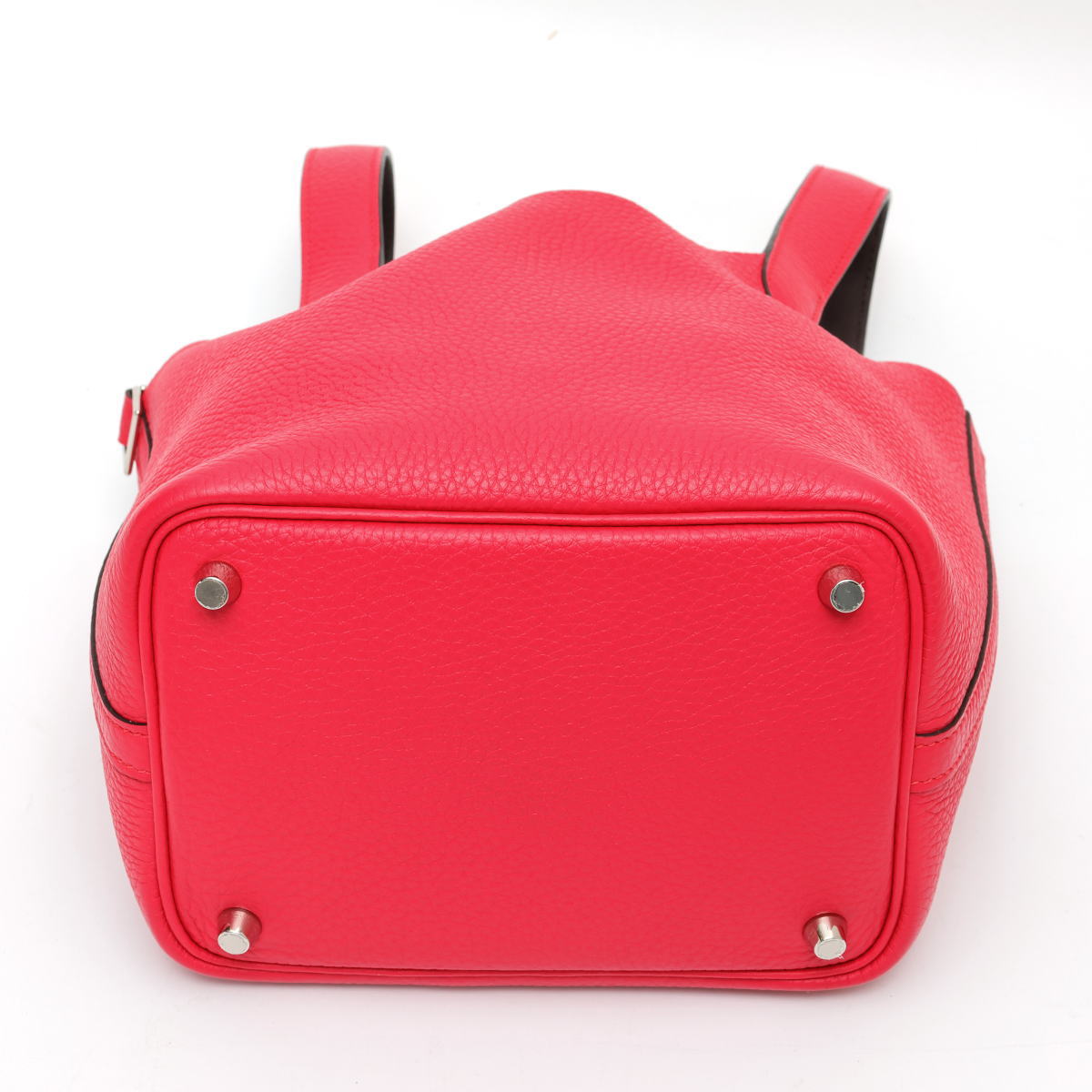 HERMES エルメス ピコタンロック 18 PM エクラ シルバー金具 ハンドバッグ トリヨンクレマンス / ヴォースイフト フランボワーズ / ルージュセリエ - 2520028