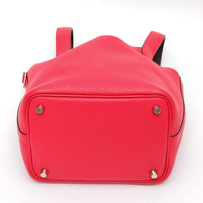 HERMES エルメス ピコタンロック 18 PM エクラ シルバー金具 ハンドバッグ トリヨンクレマンス / ヴォースイフト フランボワーズ / ルージュセリエ - 2520028
