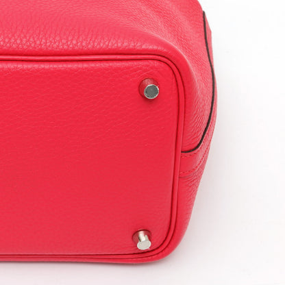 HERMES エルメス ピコタンロック 18 PM エクラ シルバー金具 ハンドバッグ トリヨンクレマンス / ヴォースイフト フランボワーズ / ルージュセリエ - 2520028