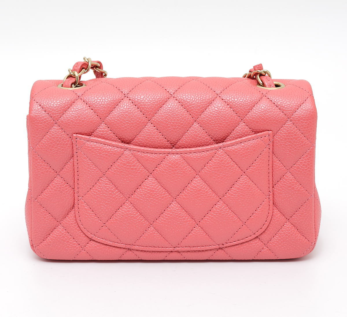 CHANEL シャネル ミニ マトラッセ 20 ゴールド金具 チェーンショルダーバッグ キャビアスキン ピンク A69900 2520029