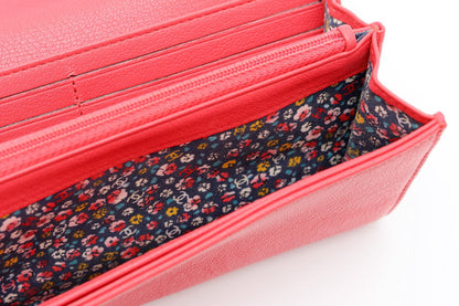 CHANEL シャネル ココマーク カメリア フラップ ウォレット 長財布 A84203 カーフ　ピンク 2520042