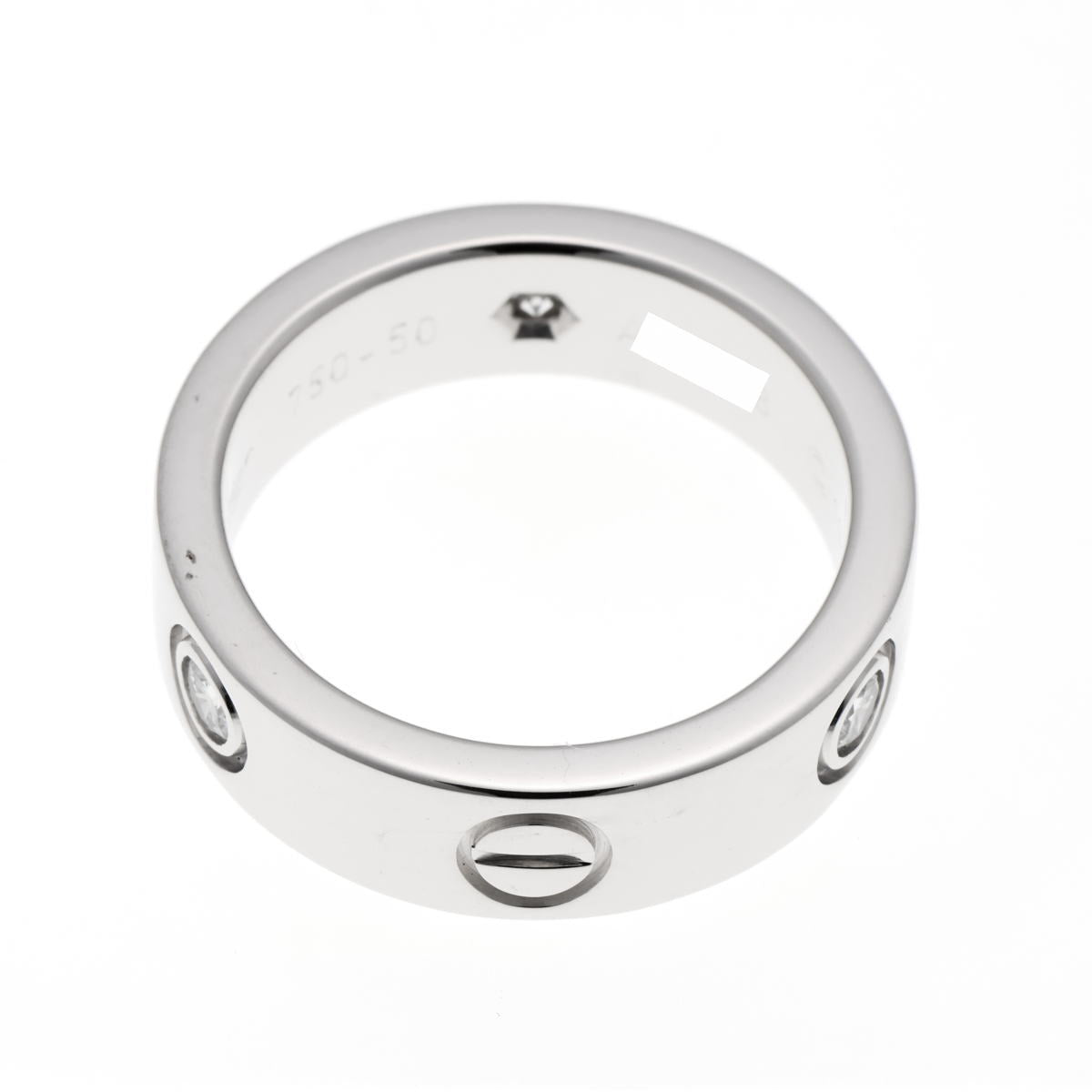 Cartier カルティエ LOVE　ラブ クラシック ハーフダイヤ #50 リング B4032550 ホワイトゴールド 750WG 2520059