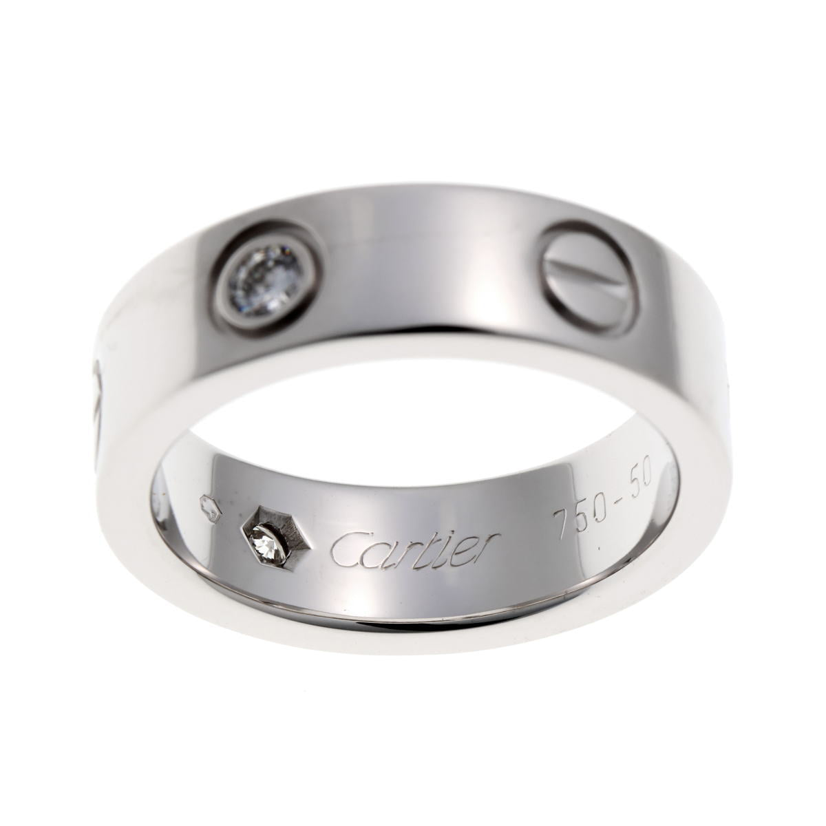 Cartier カルティエ LOVE　ラブ クラシック ハーフダイヤ #50 リング B4032550 ホワイトゴールド 750WG 2520059