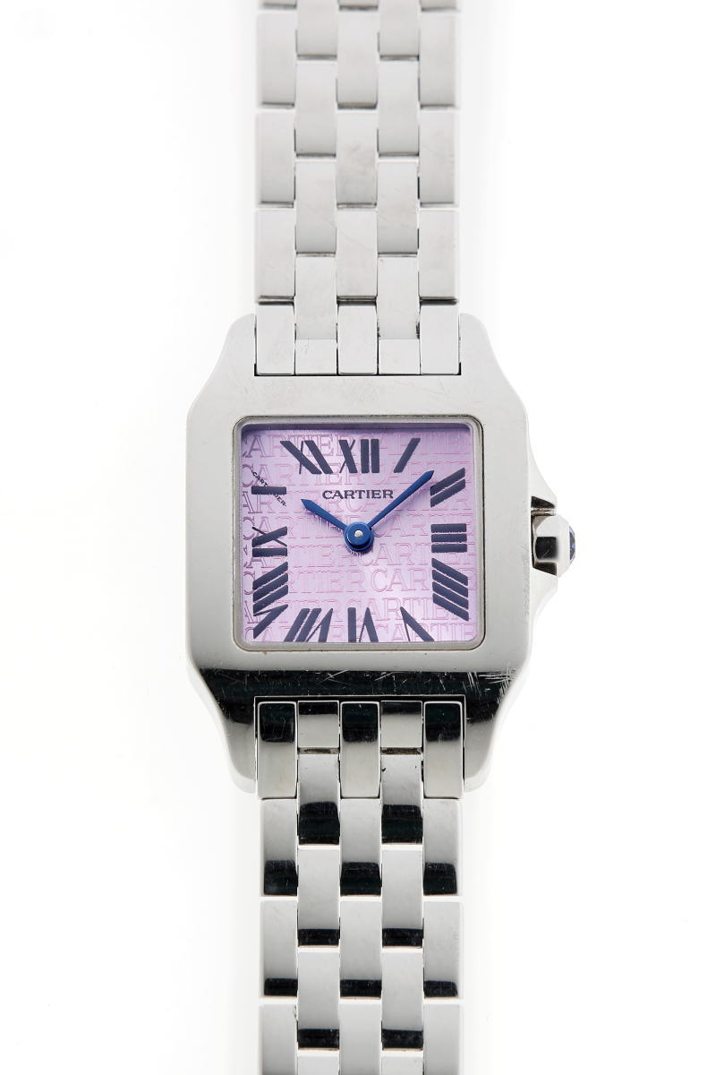 Cartier カルティエ サントスドゥモワゼル SM クォーツ 2008年クリスマス限定 W2510002 SS レディース 時計 2520096