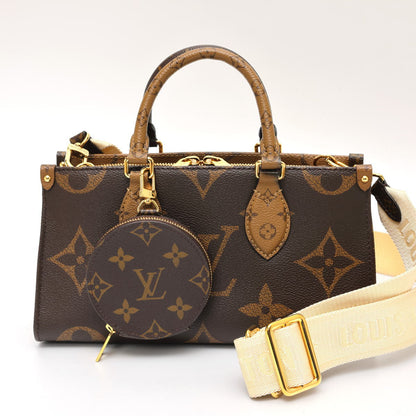 Louis Vuitton ルイヴィトン オンザゴー EW 2WAY ハンドバッグ モノグラム・リバース ブラウン M46653 2600128
