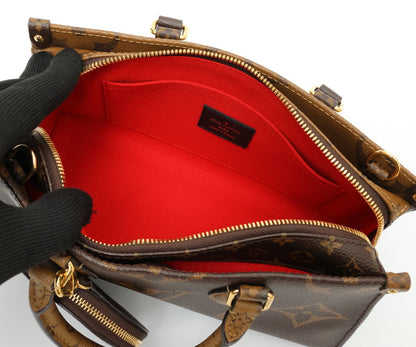 Louis Vuitton ルイヴィトン オンザゴー EW 2WAY ハンドバッグ モノグラム・リバース ブラウン M46653 2600128