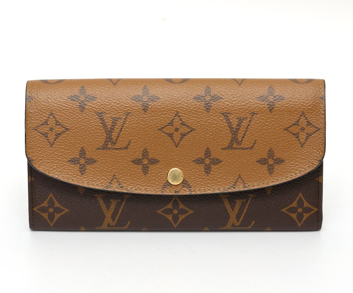 Louis Vuitton ルイヴィトン ポルトフォイユ・エミリー フラップ長財布 M82157 モノグラム・リバース　ブラウン 2600132