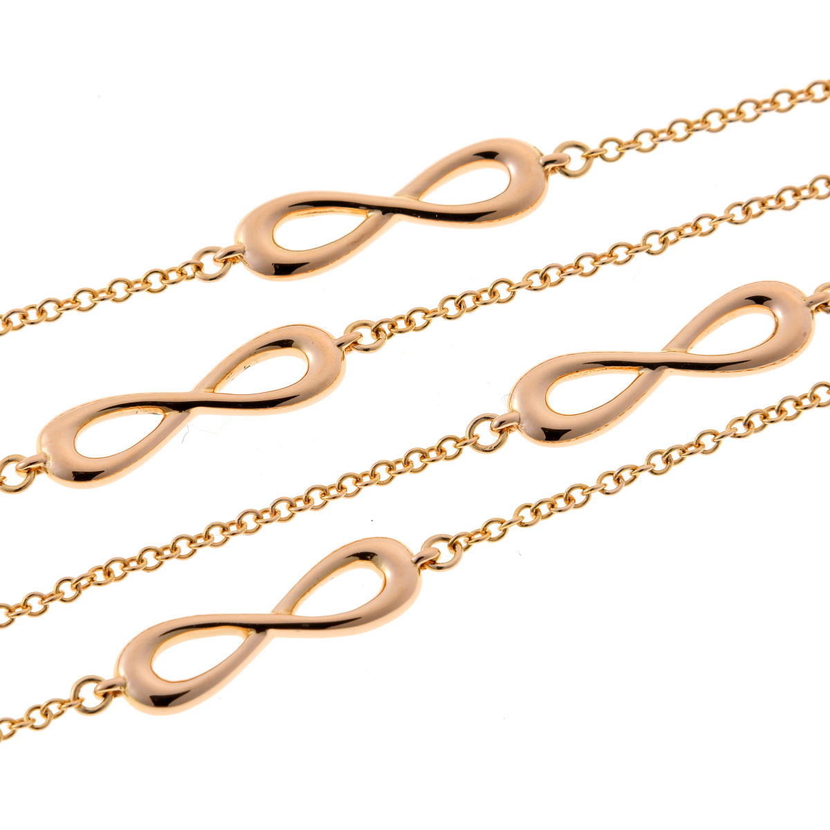 Tiffany & Co. ティファニー インフィニティ エンドレス 6モチーフ ネックレス - ピンクゴールド 750PG 2610003